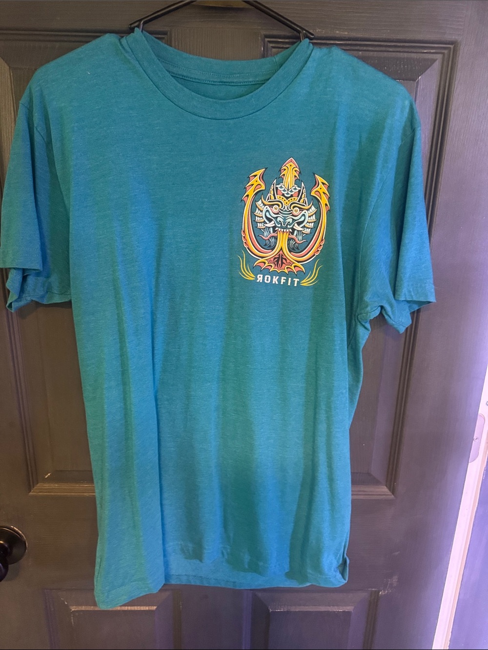 Men's Teal Short Sleeve Graphic Tee
